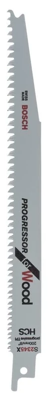 Bosch Professional 100 pieces Sabre Saw Blade S 2345 X Progressor for Wood (for wood, 200 x 19 x 1.25 mm, sabre saw accessories)
