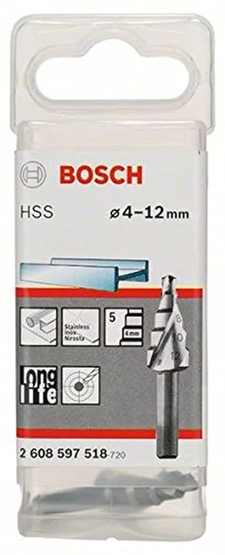 Bosch 2608597518 4-12/6/65 mm HSS-TiN Step Drill Bit