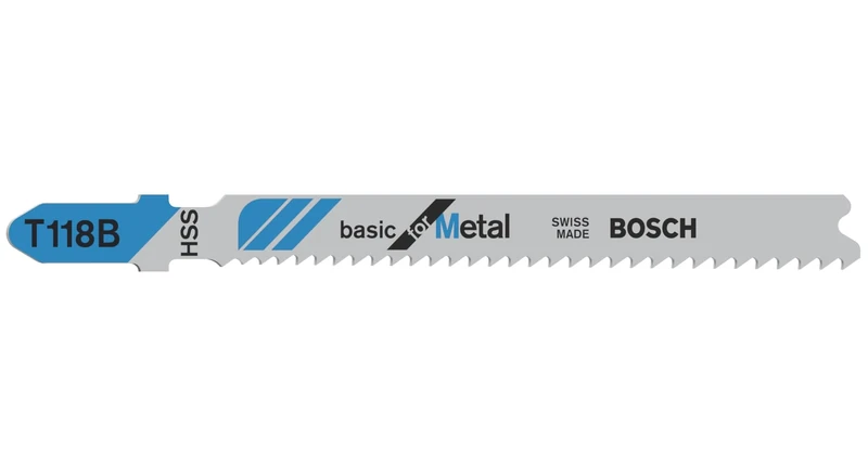 Bosch 100x T 118 B Basic for Metal Jigsaw Blade (for Steel sheets, Steel sheets, Length 92 mm, Professional Accessory Jigsaw)