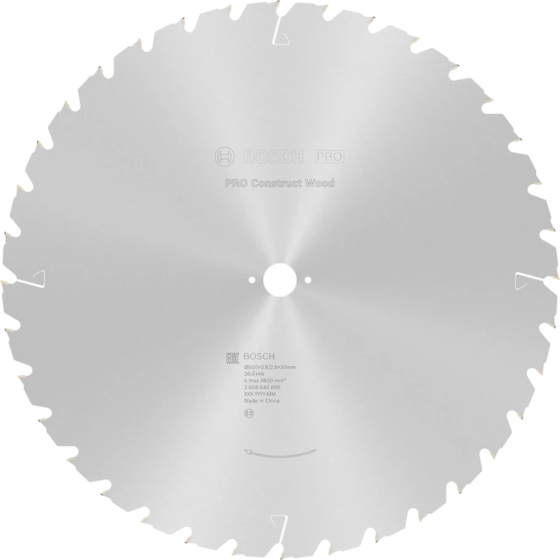 Bosch 1x PRO Construction Wood Robust Circular Saw Blade for Corded Table Saws (for Construction wood with mortar and nails, Wood with nails, Ø mm, Professional Accessory Table Circular Saw)