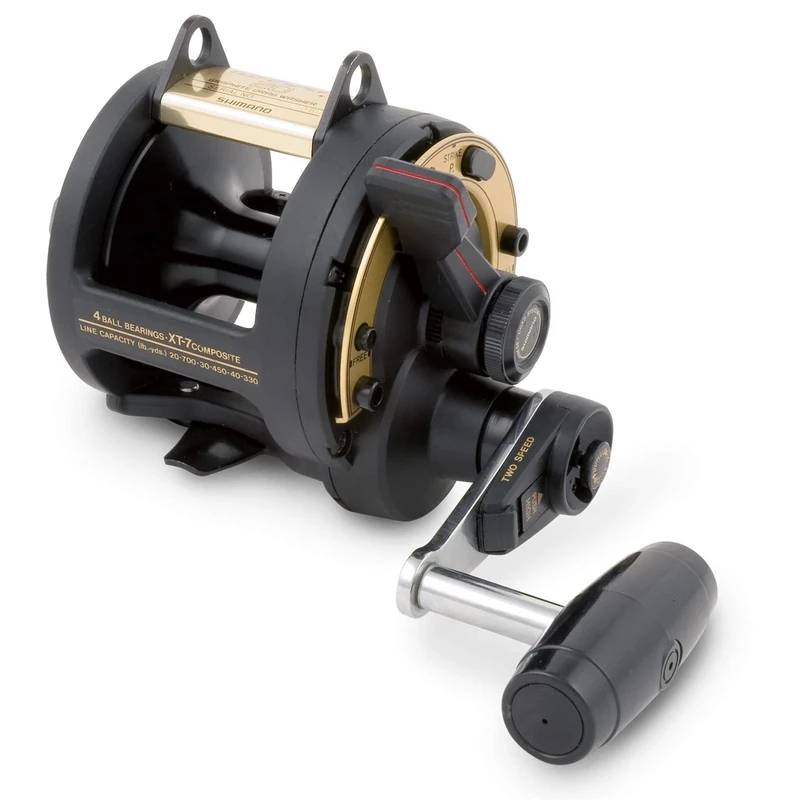 SHIMANO TLD 2 Speed Standard Spool, Unisex - Adult, TLD30IIA (20lbs/800yds), Shimano Gold, Graphite Black