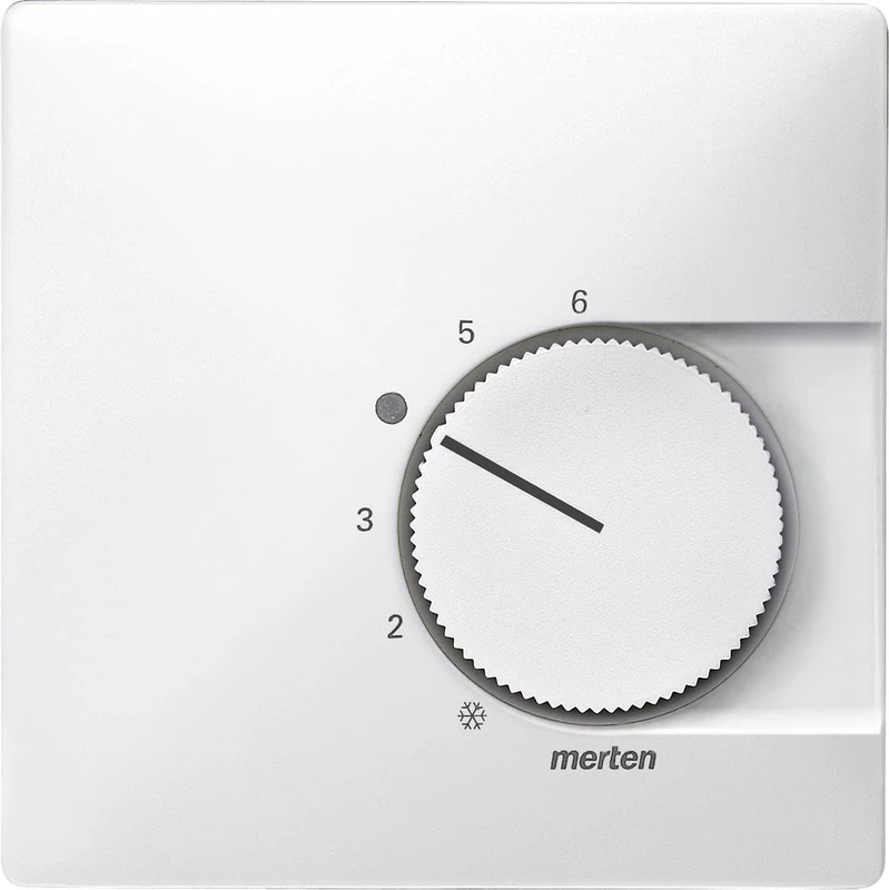 Merten 537419 Central plate for room temperature control insert with changeover contact, polar white, SYS. FL. - Image 1
