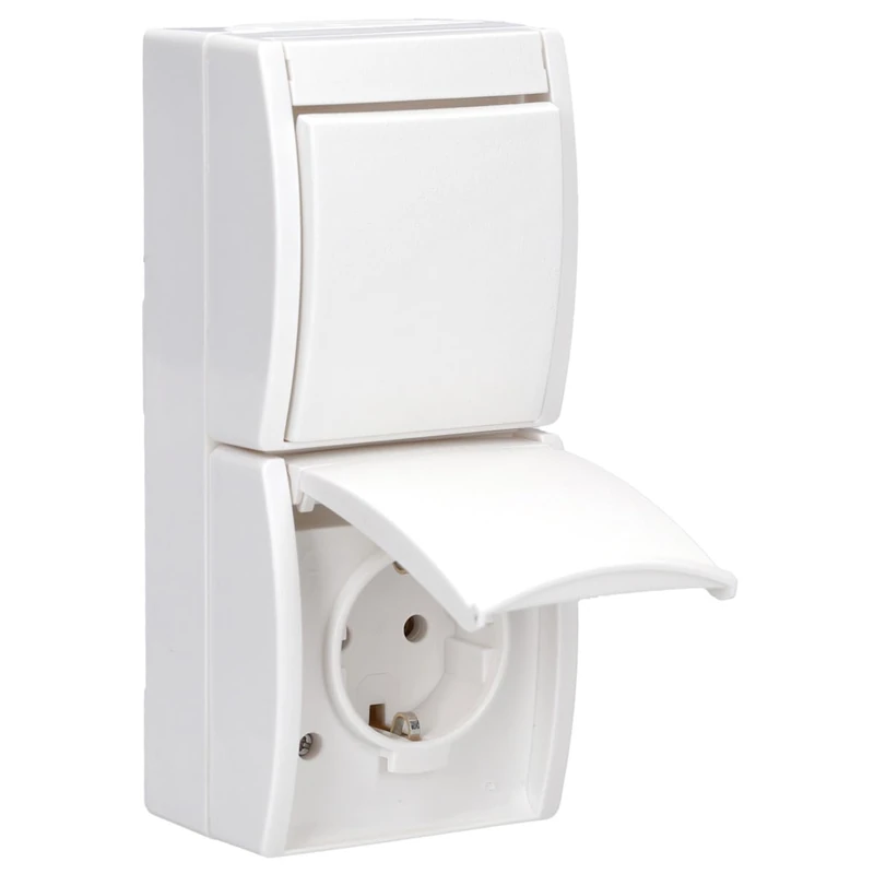 Busch-Jaeger BUSC 2601/6/20 EW-54 Switch and Schuko Socket