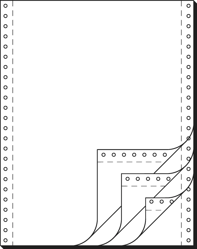 91400 Continuous Paper 4-Ply 12 Inches x 240 mm (A4 High), 52/53/53/52 g, 500 Sets LP, SD