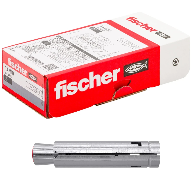 fischer 90247 TA M10 Heavy Duty Anchor Galvanised with Approval Pack of 25 - Image 1