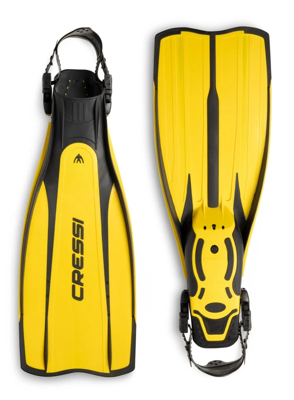 Cressi Unisex's Pro Light - Premium Scuba Diving Heel Fins, Yellow, X-Large