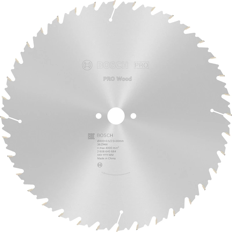 Bosch 1x PRO Wood Circular Saw Blade for Corded Table Saws (for Softwood, Hardwood, Ø mm, Professional Accessory Table Circular Saw)