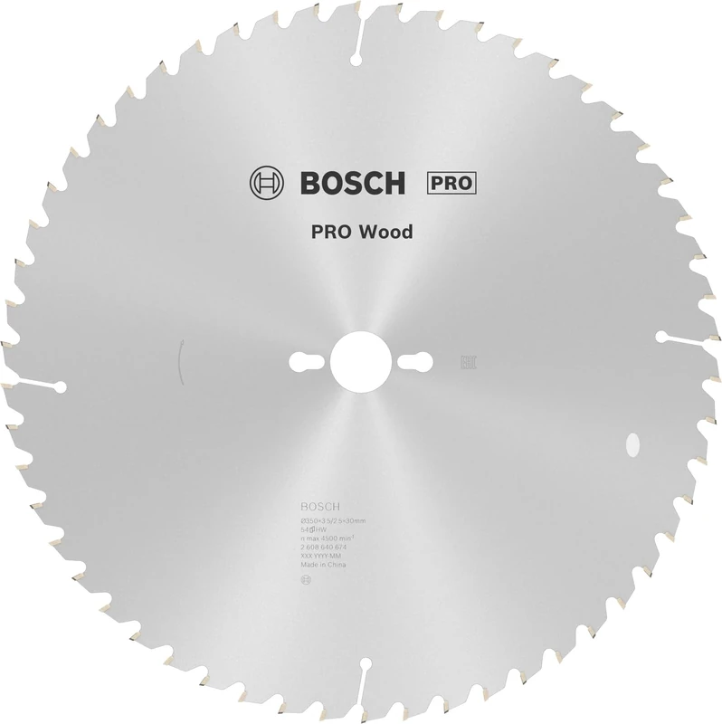 Bosch 1x PRO Wood Circular Saw Blade for Corded Table Saws (for Softwood, Hardwood, Ø mm, Professional Accessory Table Circular Saw)