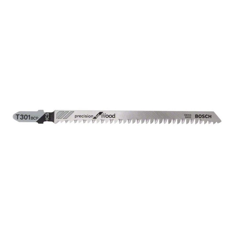 Bosch Professional 25 x Jigsaw blade T 301 BCP Precision for Wood (for softwood, straight cut, accessories jigsaw)
