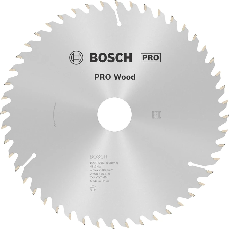 Bosch 1x PRO Wood Circular Saw Blade for Corded Hand-Held Circular Saws (for Softwood, Hardwood, Ø mm, Professional Accessory Hand-Held Circular Saw)