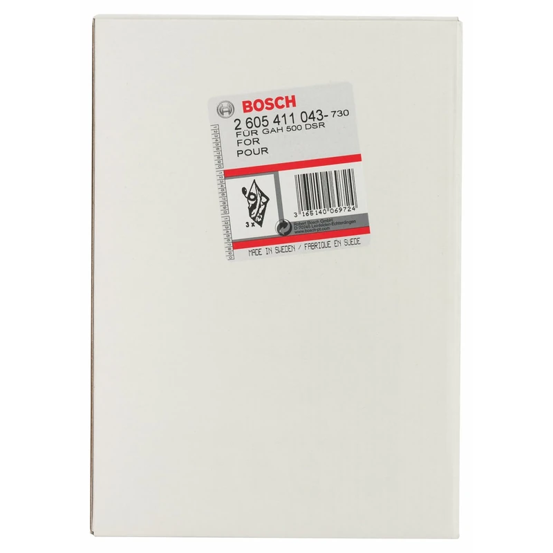 Bosch 2605411043 Fleece Dust Bag for GAH 500 DSR, 0 V, White/Black