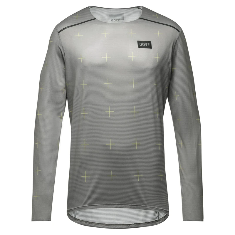 GORE WEAR Men's Breathable Shirt, Contest, Comfortable Long-sleeved Functional Shirt, Quick-drying, Lab Gray, M