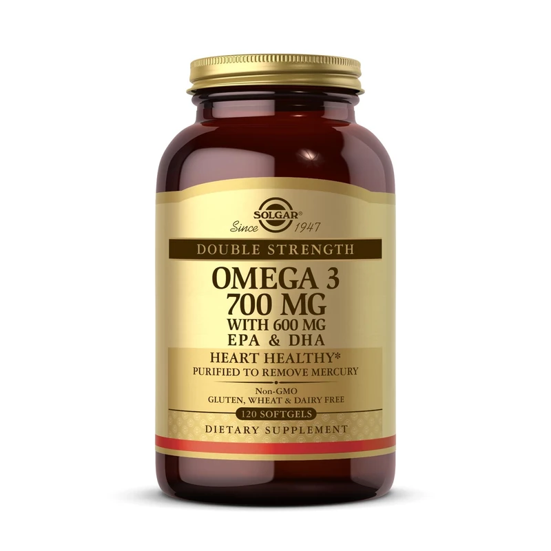 Solgar Omega-3 Double Strength Softgels - Pack of 120 - Optimum Pure and Potent Form of EPA/DHA - for Heart, Brain and Eye Health - Gluten Free - Image 1