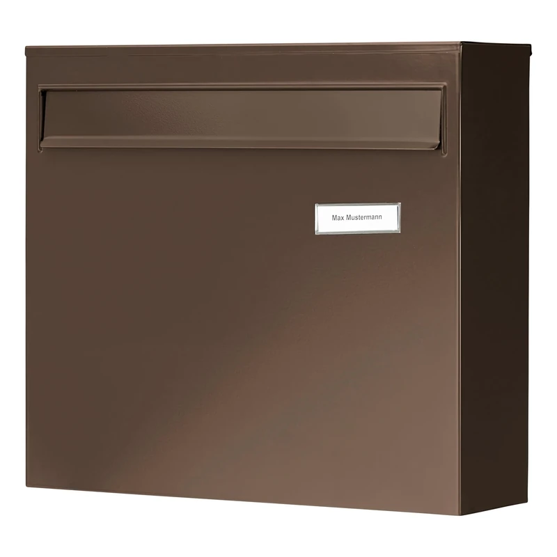 BURG-WÄCHTER, Group Mailbox, A4 Letter Slot, Galvanized steel, Potsdam 878 BR, Brown