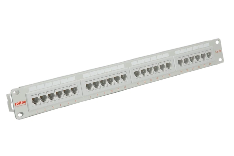 ROLINE | Cat.5e 19" Patch Panel | 24 Ports | UTP | light grey