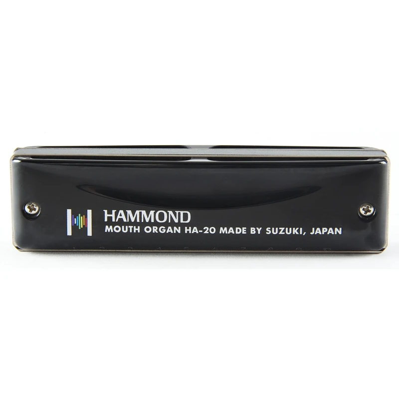 Suzuki Diatonic Harmonica Hammond HA-20 key of D, Black