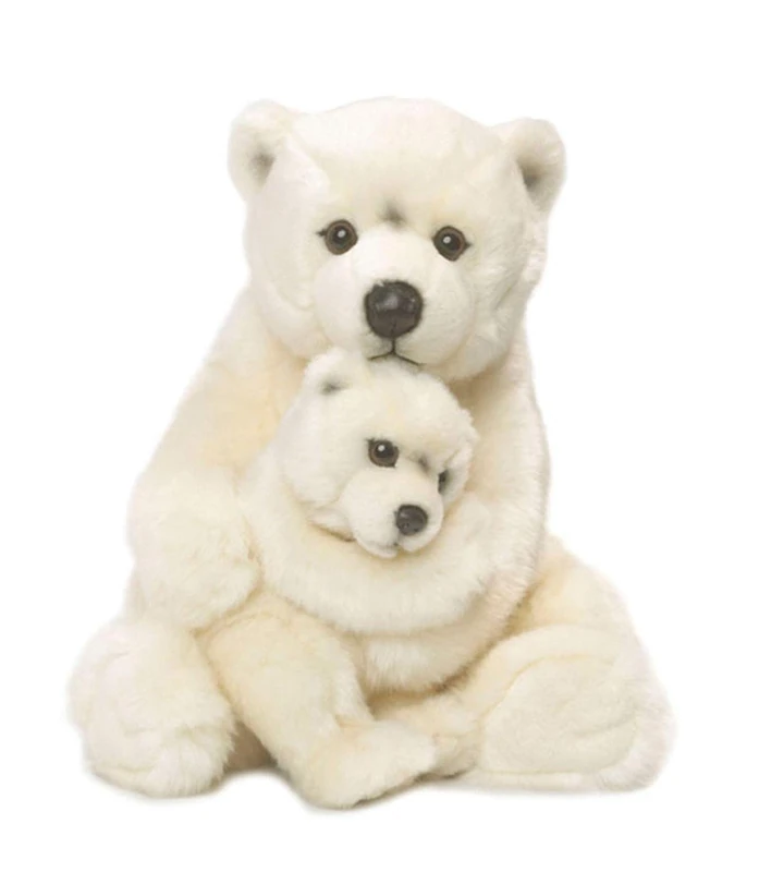 Universal Trends WWF 16871 Plush Toy Polar Bear with Baby