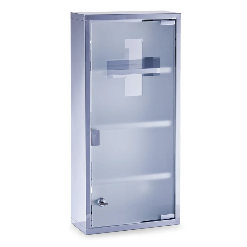 Zeller 18112 Medicine Cabinet 27 x 12 x 57 Stainless Steel - Image 1