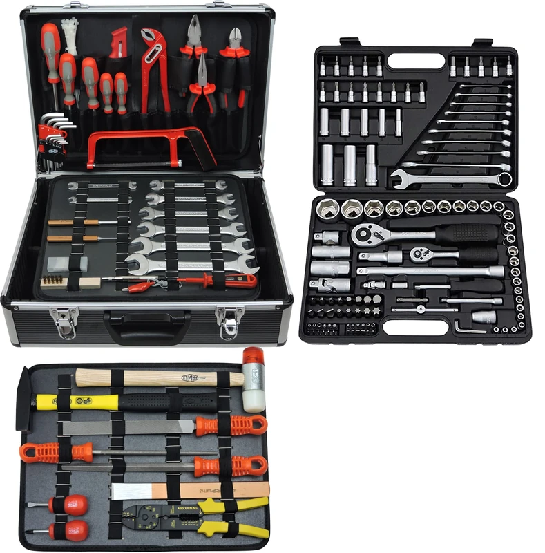 FAMEX 719-50 207-Piece Mechanics' Tool Kit with Socket Key Set