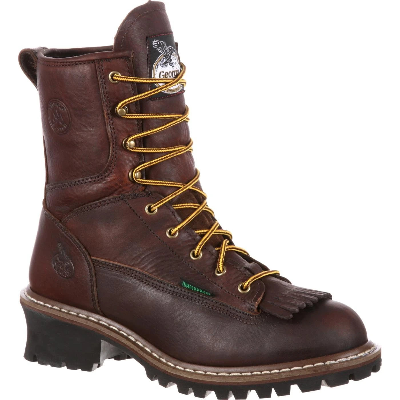 Georgia Mens 8 Gwp Work Boot, Chocolate, 8 UK
