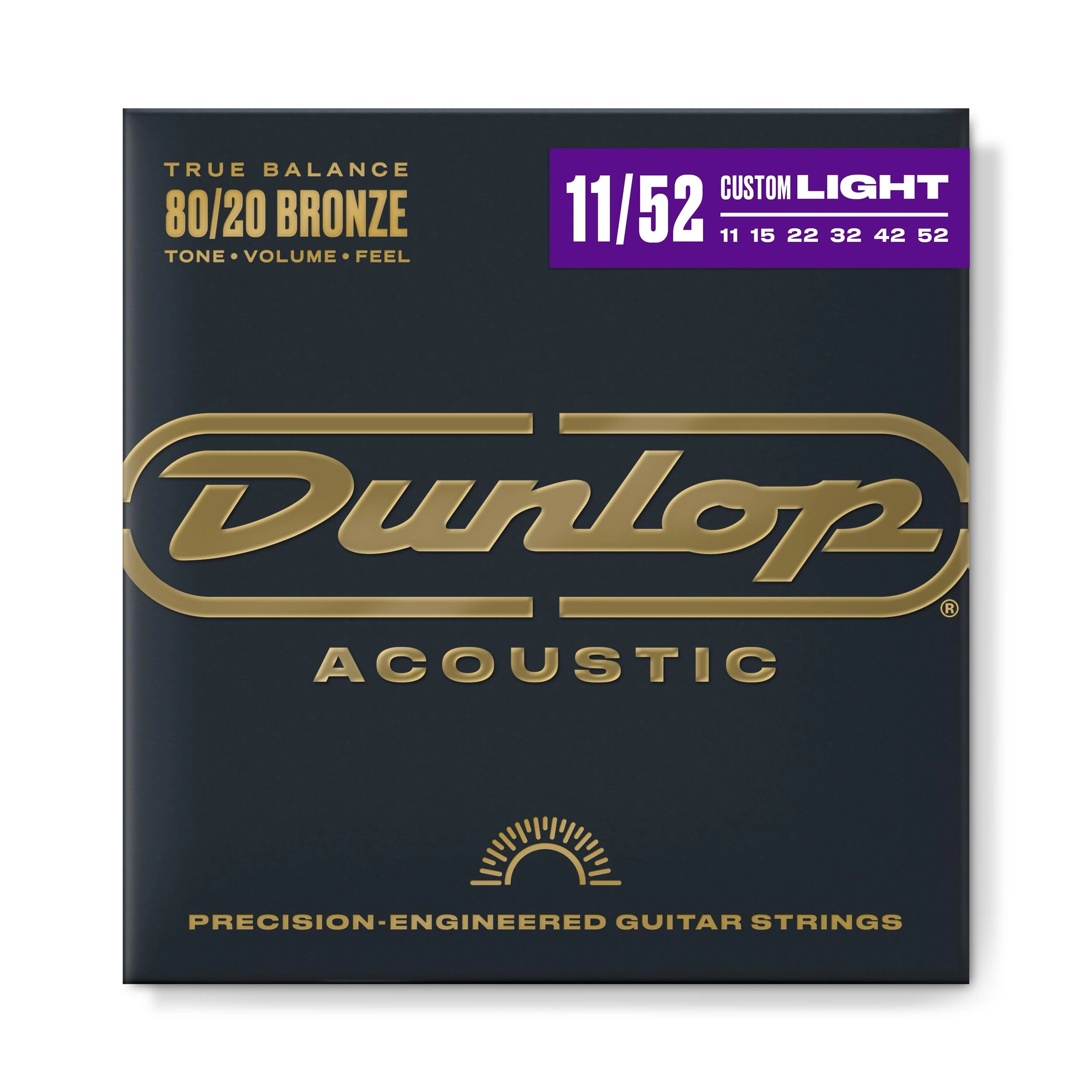 Dunlop Acoustic Guitar Strings Medium Light Gauge 11-52 Phosphor Bronze