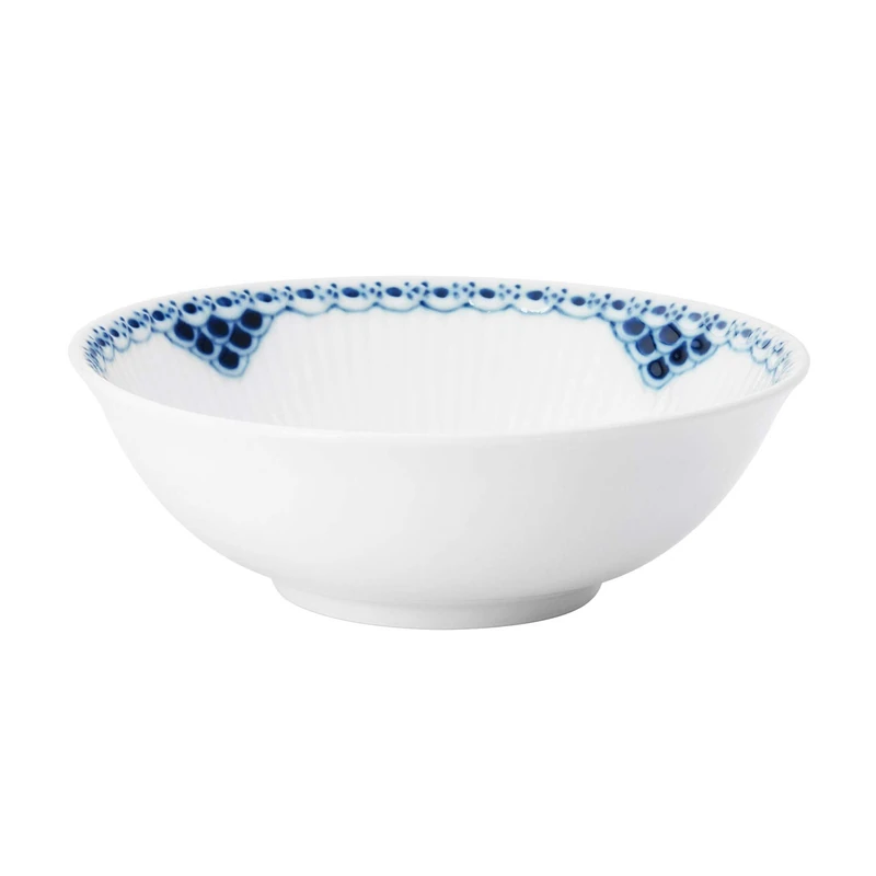 Royal Copenhagen Princess Composite Bowl, Porcelain, White/Blue, 15.5 cm