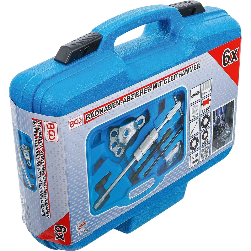 BGS 7745 | Wheel Hub Puller with Sliding Hammer | 6 pcs.