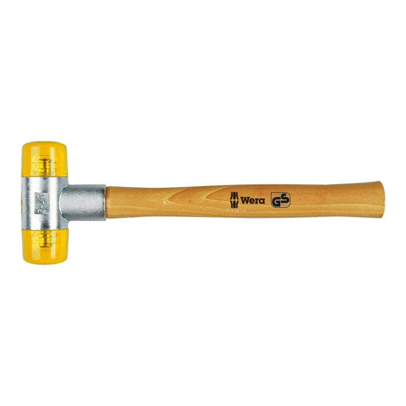 Wera 05000035001 7 x 380 mm "100" Soft-Faced Hammer with Cellidor Head Sections - Silver