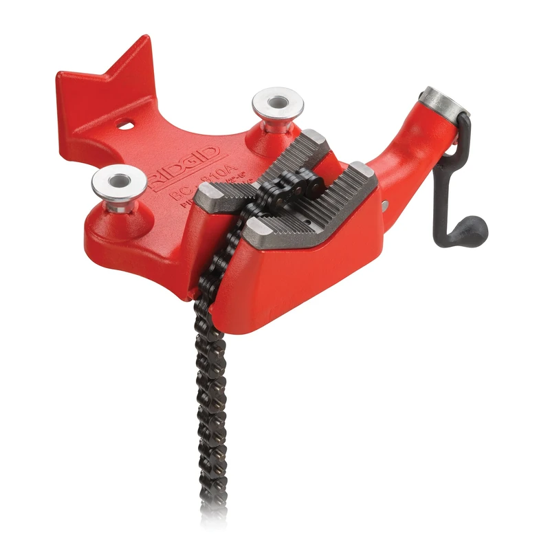 RIDGID 40215 Model BC810 Top Screw Bench Chain Vice, 1/2-inch to 8-inch Bench Vice,Red