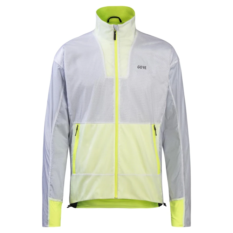 GOREWEAR Drive Jacket Mens, White/Neon Yellow, L