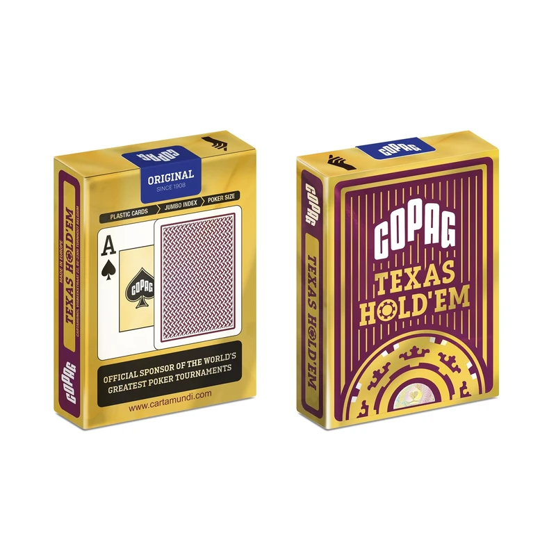 Copag Playing Cards Texas Holdem Gold - Jumbo Index (Red Back)
