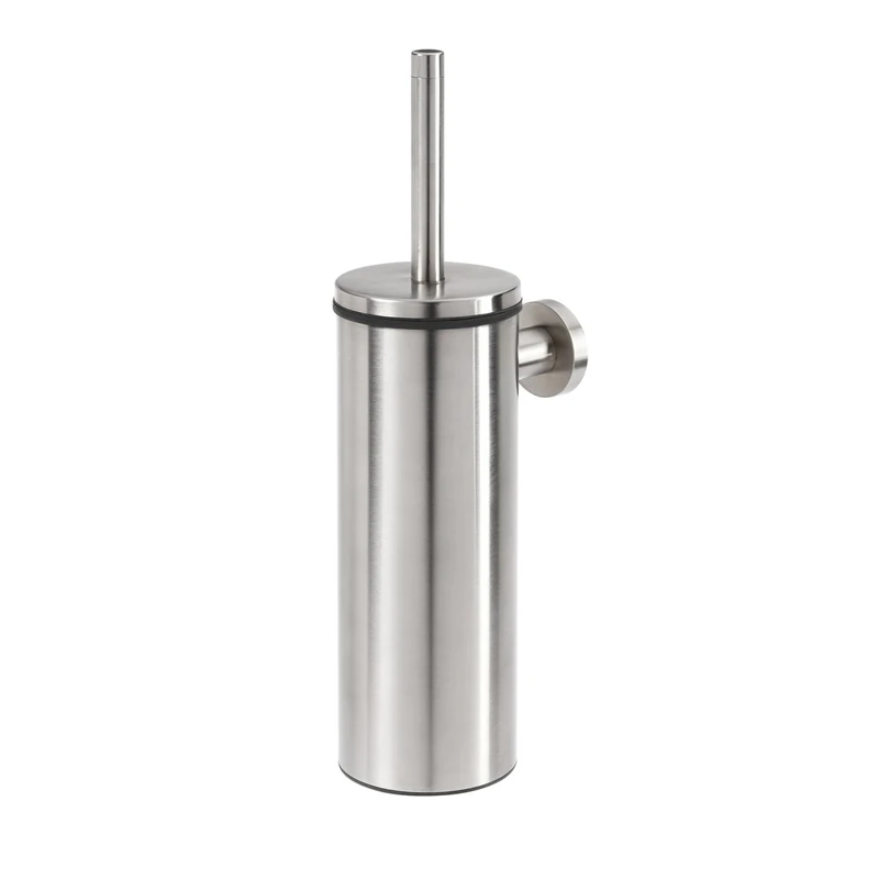 Tiger Boston Toilet Brush and Holder, Stainless Steel Brushed, 9.3 x 35.6 x 12.6 cm