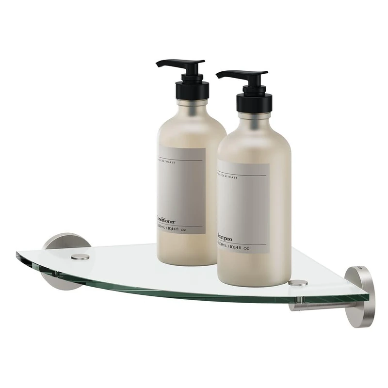 Tiger Boston Corner Shelf, Stainless Steel Brushed - Image 1
