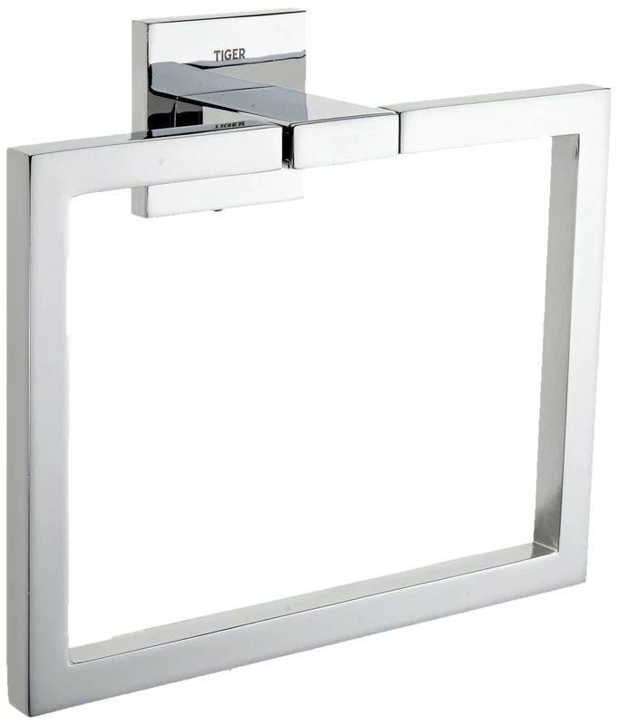 Tiger Items Towel Ring, Stainless Steel, Chrome, 17.5 x 16 x 6 cm