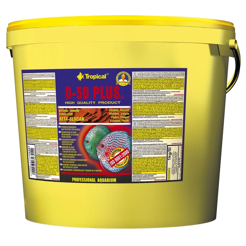 D-50 PLUS 5L / 1kg - high-protein colour-enhancing flakes for discus and high-nutritional fish