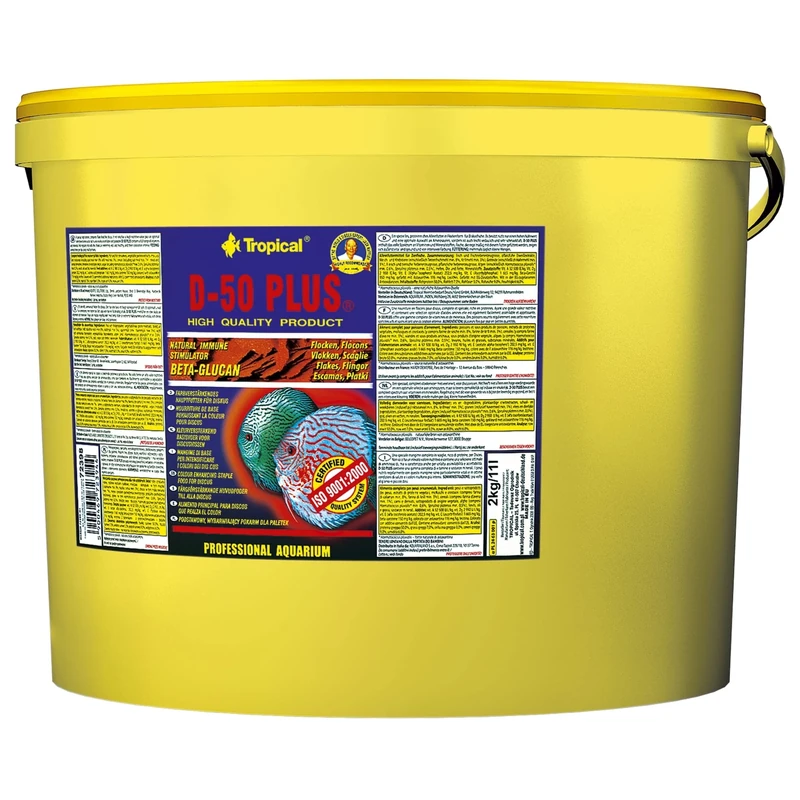 D-50 PLUS 11L / 2kg - high-protein colour-enhancing flakes for discus and high-nutritional fish