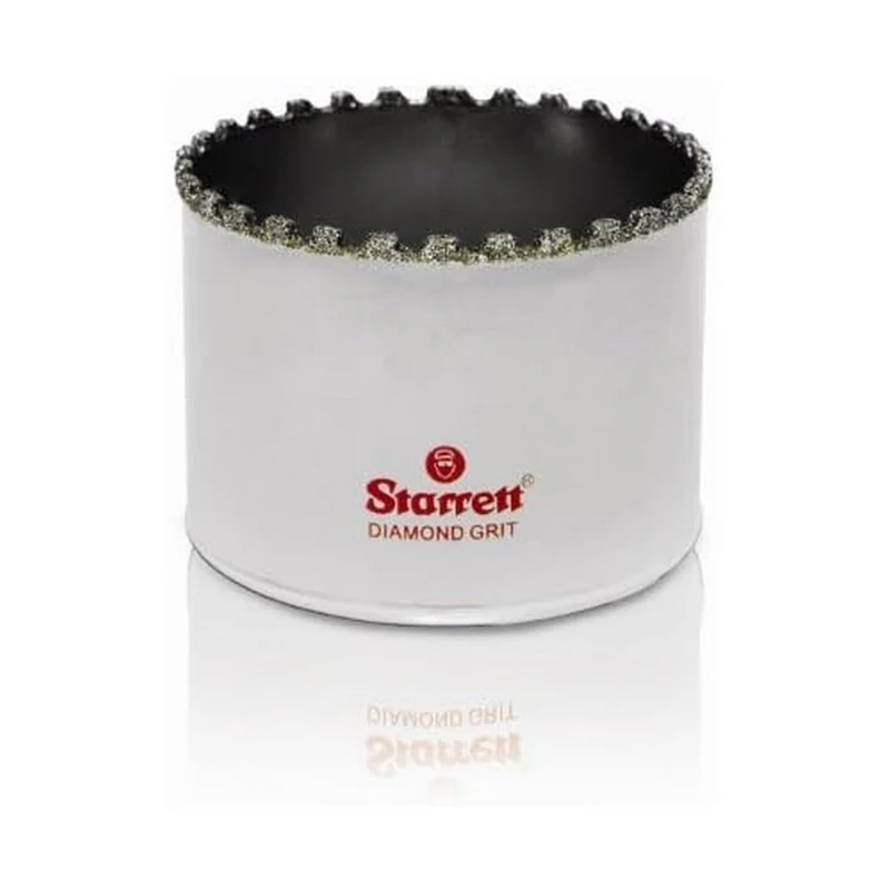 Starrett Diamond Grit Hole Saw - D0134 Ceramic and Tile Drill Cutter - For Brick Glass Marble Slate Stone Porcelain - 44mm (1.3/4 inch)