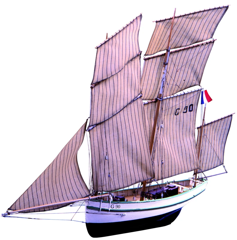 Soclaine BG1050 Wooden Boat Model ? Choice of 650 mm-LG 100 mm-H 570 mm
