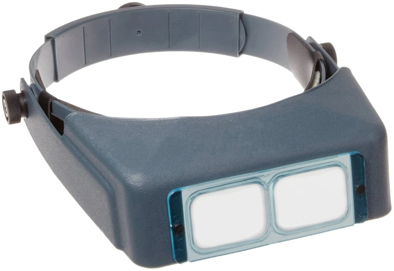Donegan DA-4 OptiVISOR Headband Magnifier, 2X Magnification Glass Lens Plate, 10" Focal Length - Image 1