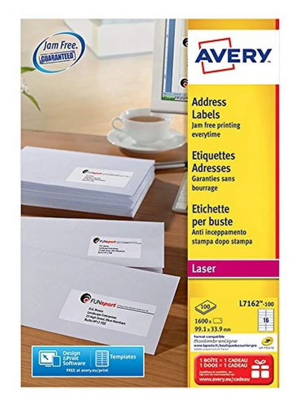 White Address Label - Laser - L7162