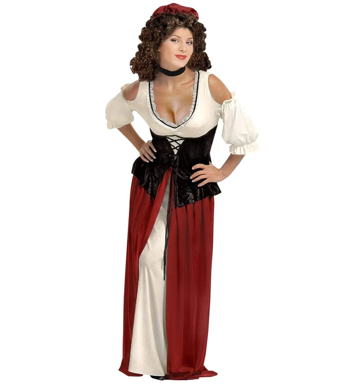Ladies Tavern Wench Costume Medium UK 10-12 for Medieval Fancy Dress