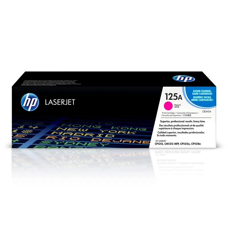 HP CB543A 125A Original LaserJet Toner Cartridge, Magenta, Single Pack