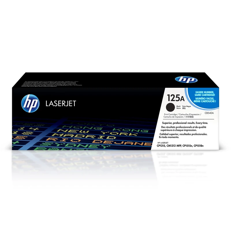 HP CB540A 125A Original LaserJet Toner Cartridge, Black, Single Pack
