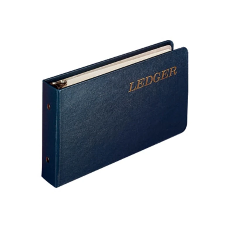 Wilson Jones Ring Ledger Outfit, Bookkeeping System with Ring Binder, Ledger Sheets, and A-Z Indexes (W0203-58BLA), Blue, 1.5"