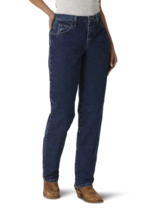 Wrangler Women’s Blues Relaxed Fit Mid Rise Heavyweight Jean, Antique Indigo, 12 Short