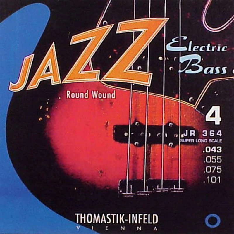 Thomastik Strings for Electric Bass Jazz Bass Series Nickel Round Wound Roundcore Set JR364 4-string roundwound super long scale 36"