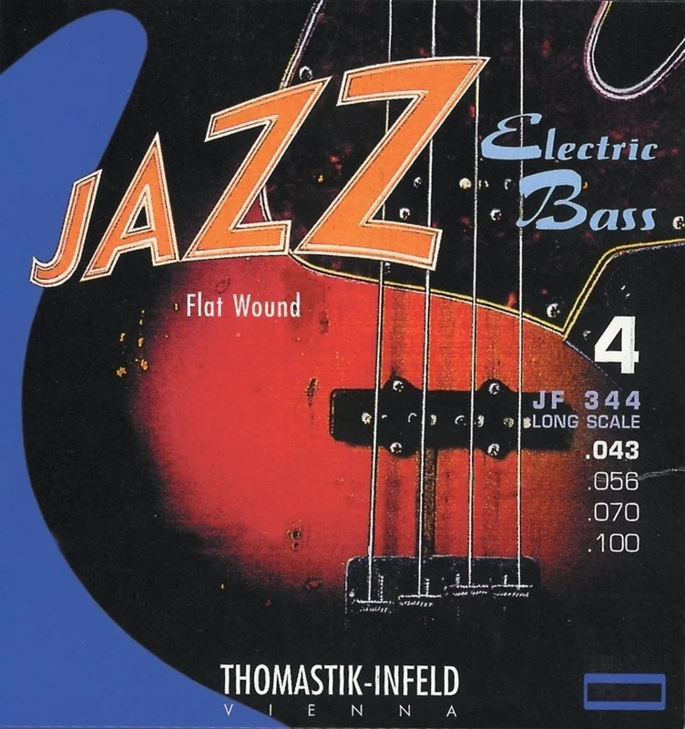Thomastik-Infeld Flat Wound Electric Bass - JF324 - 4-String Set – Jazz Bass Short Scale 32" - Gauges .043 .056 .070 .106