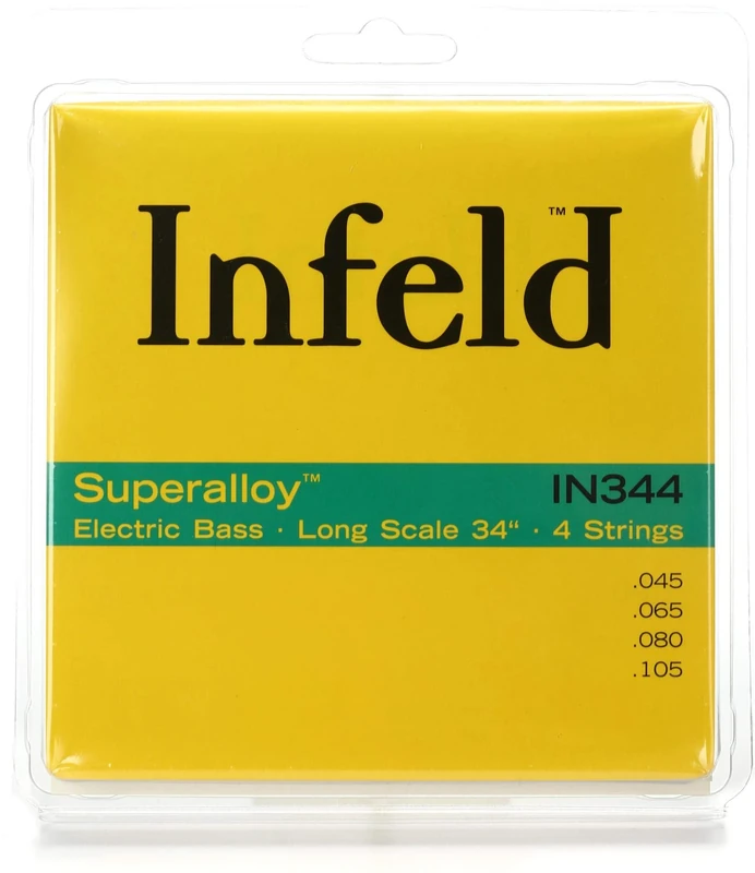 Thomastik 682854 Infeld Saiten für E-Bass Superalloy Round Wound Long Scale, Satz IN 344 4-string long Scale 34 Zoll Natural