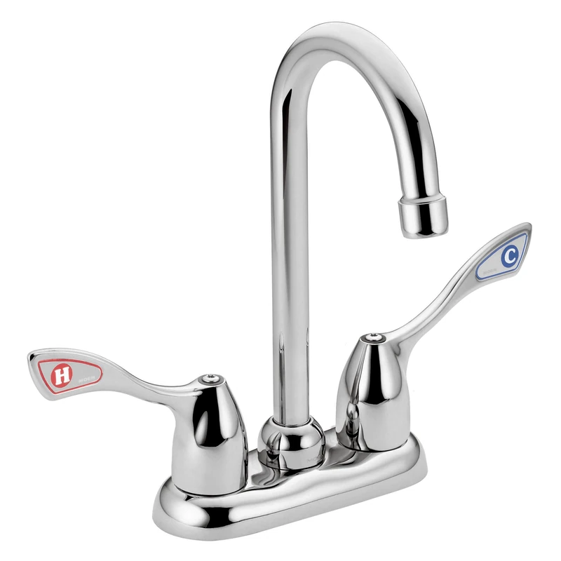 Moen 8938 M-Bition Commercial 2-Handle Bar or Pantry Faucet 1.5 gpm with Wing Handles, Chrome