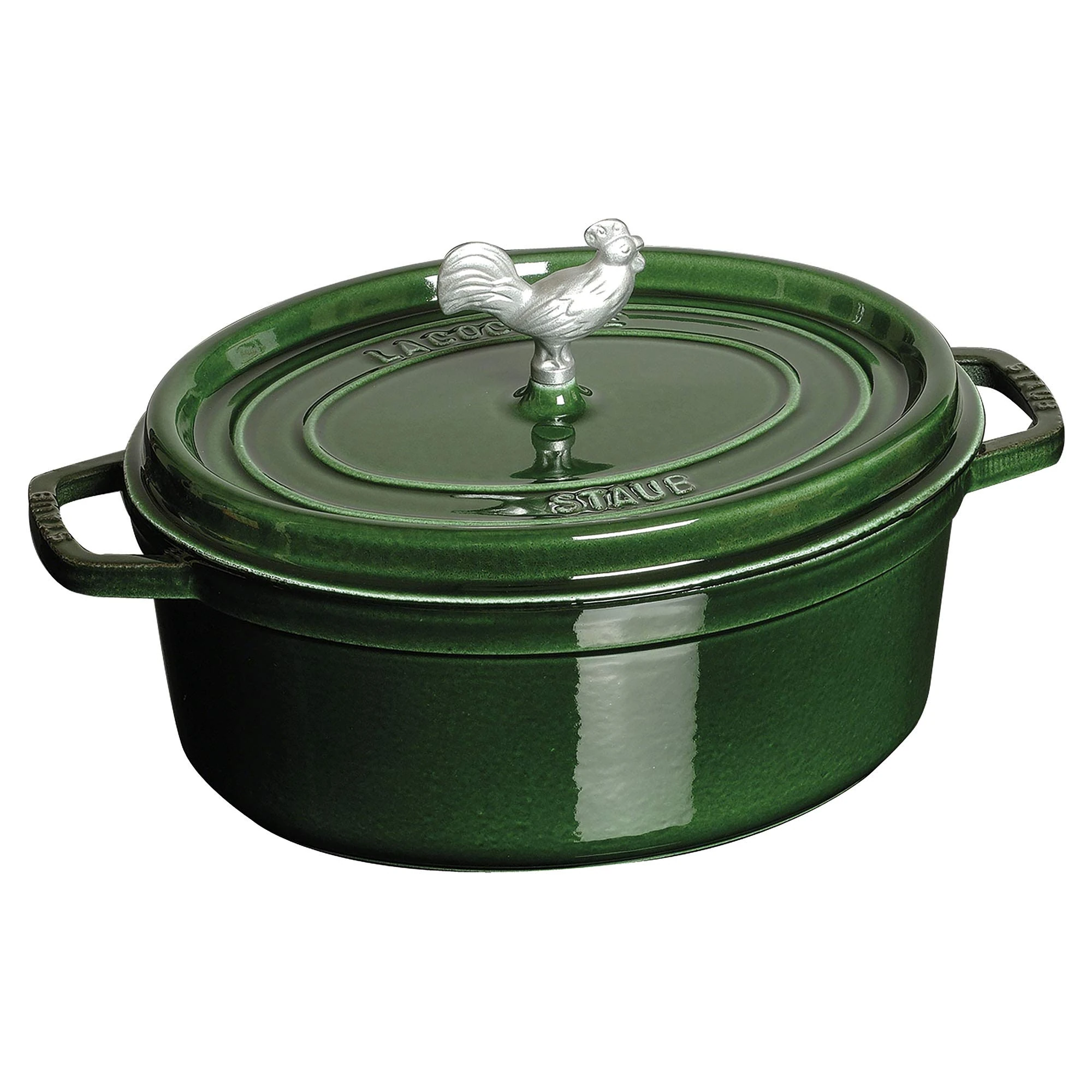 Staub Cast Iron 5.75-qt Coq au Vin Cocotte - Basil, Made in France